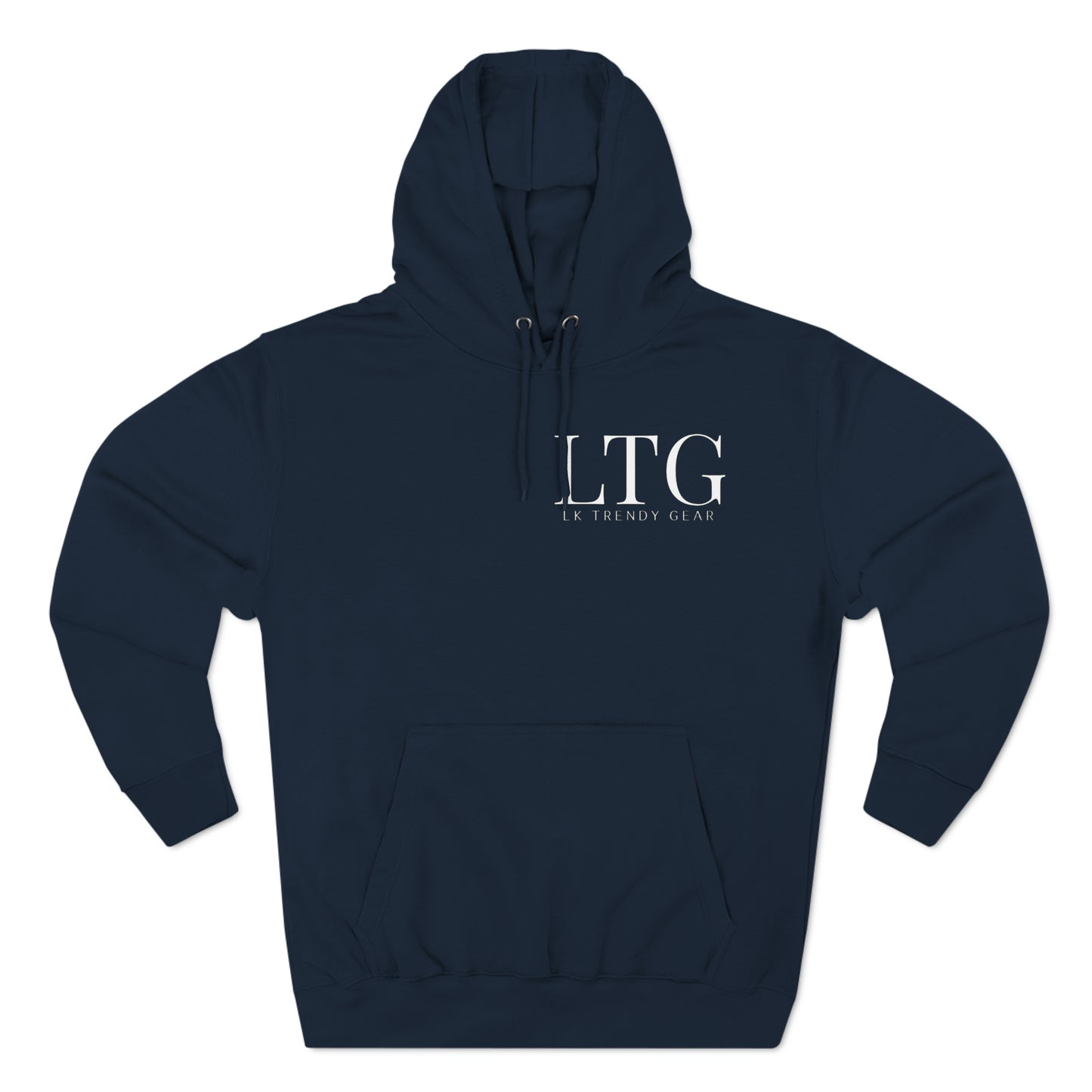 LK trendy Three-Panel Fleece Hoodie with small chest logo