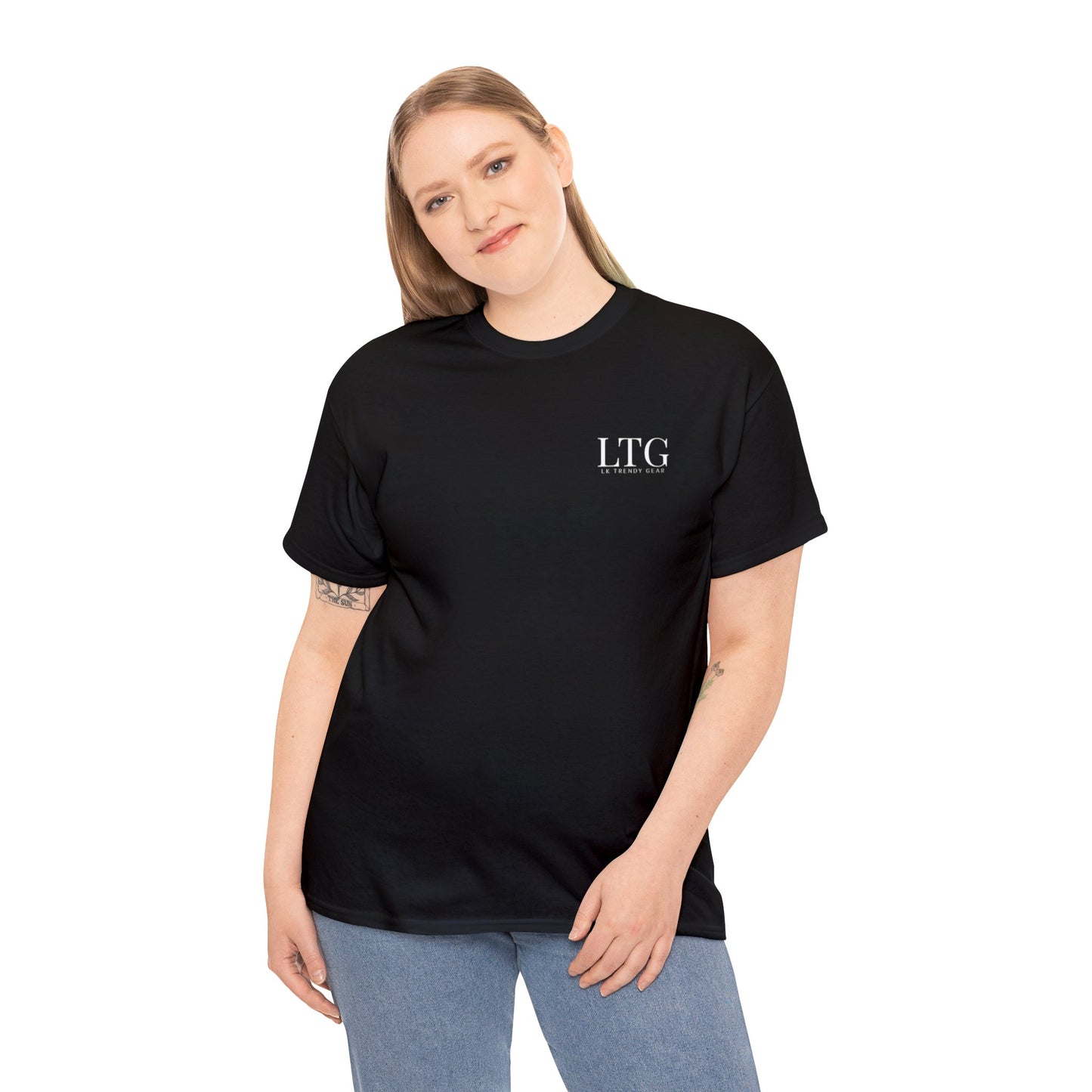 LK Trendy Unisex Heavy Cotton Tee with small logo