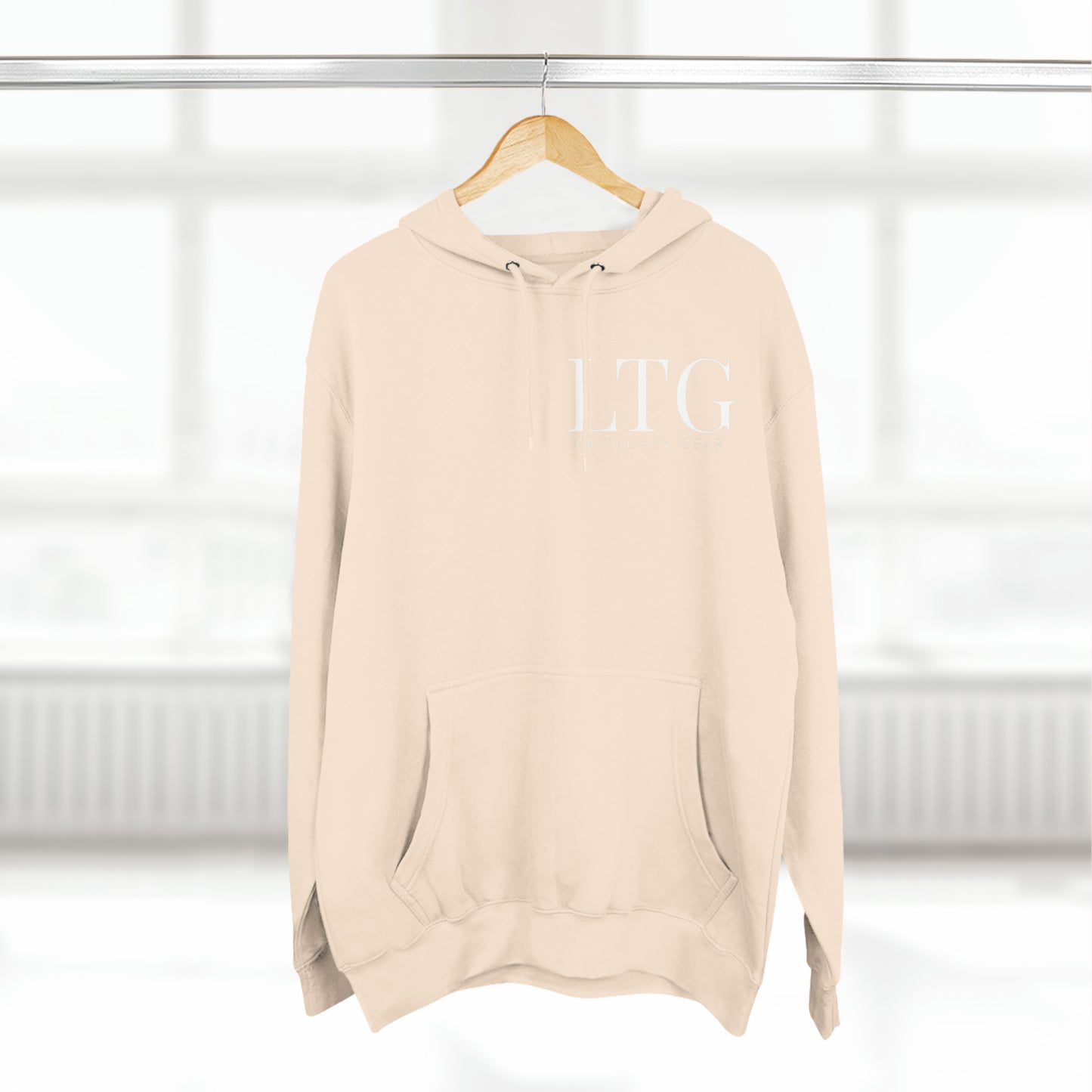 LK trendy Three-Panel Fleece Hoodie with small chest logo