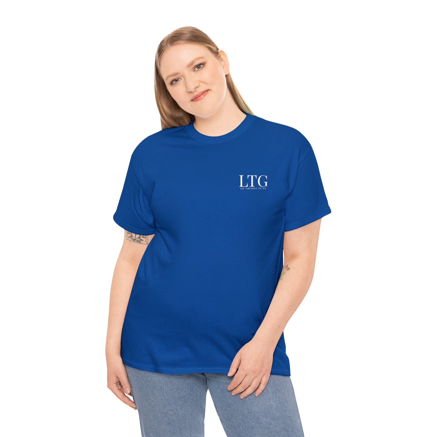 LK Trendy Unisex Heavy Cotton Tee with small logo