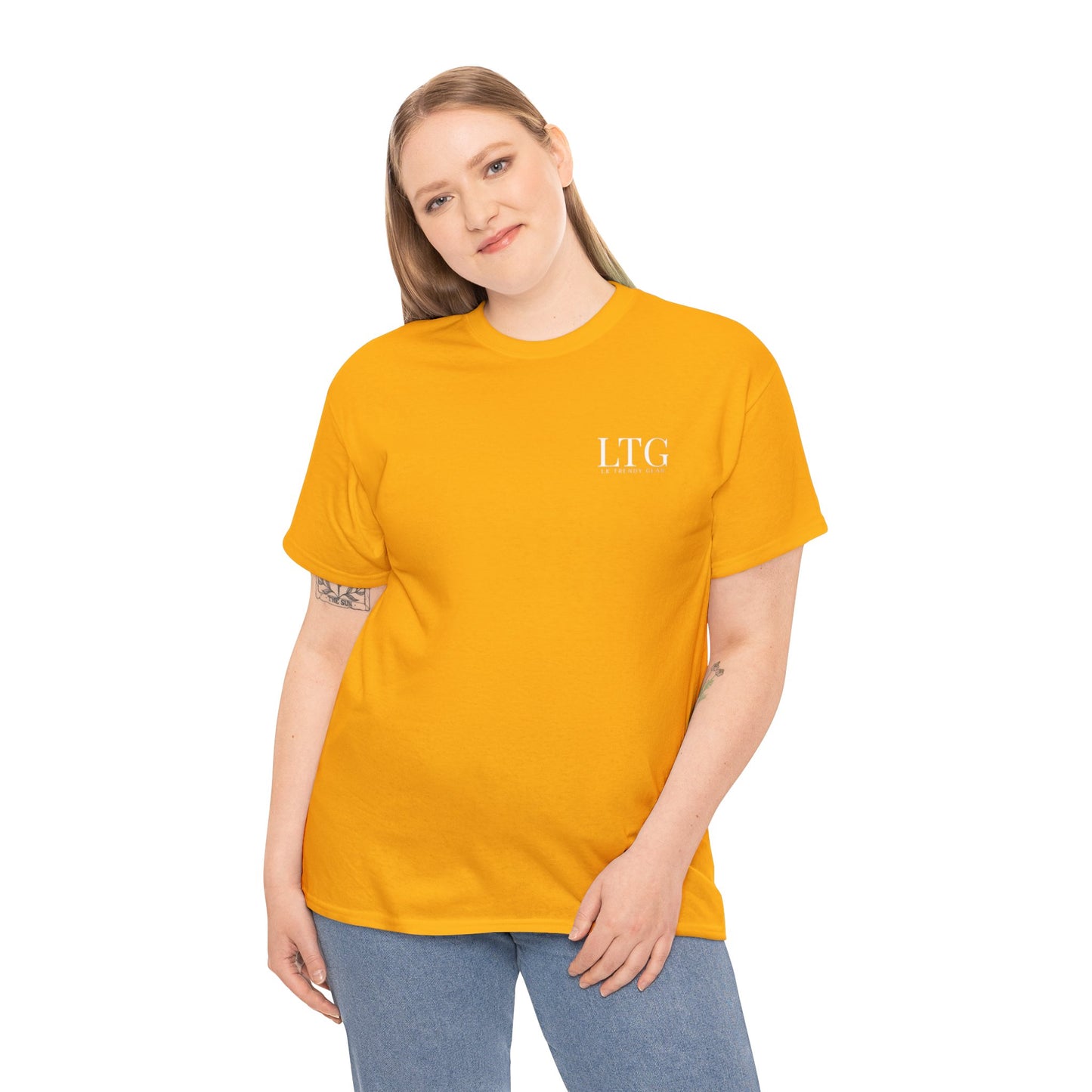 LK Trendy Unisex Heavy Cotton Tee with small logo