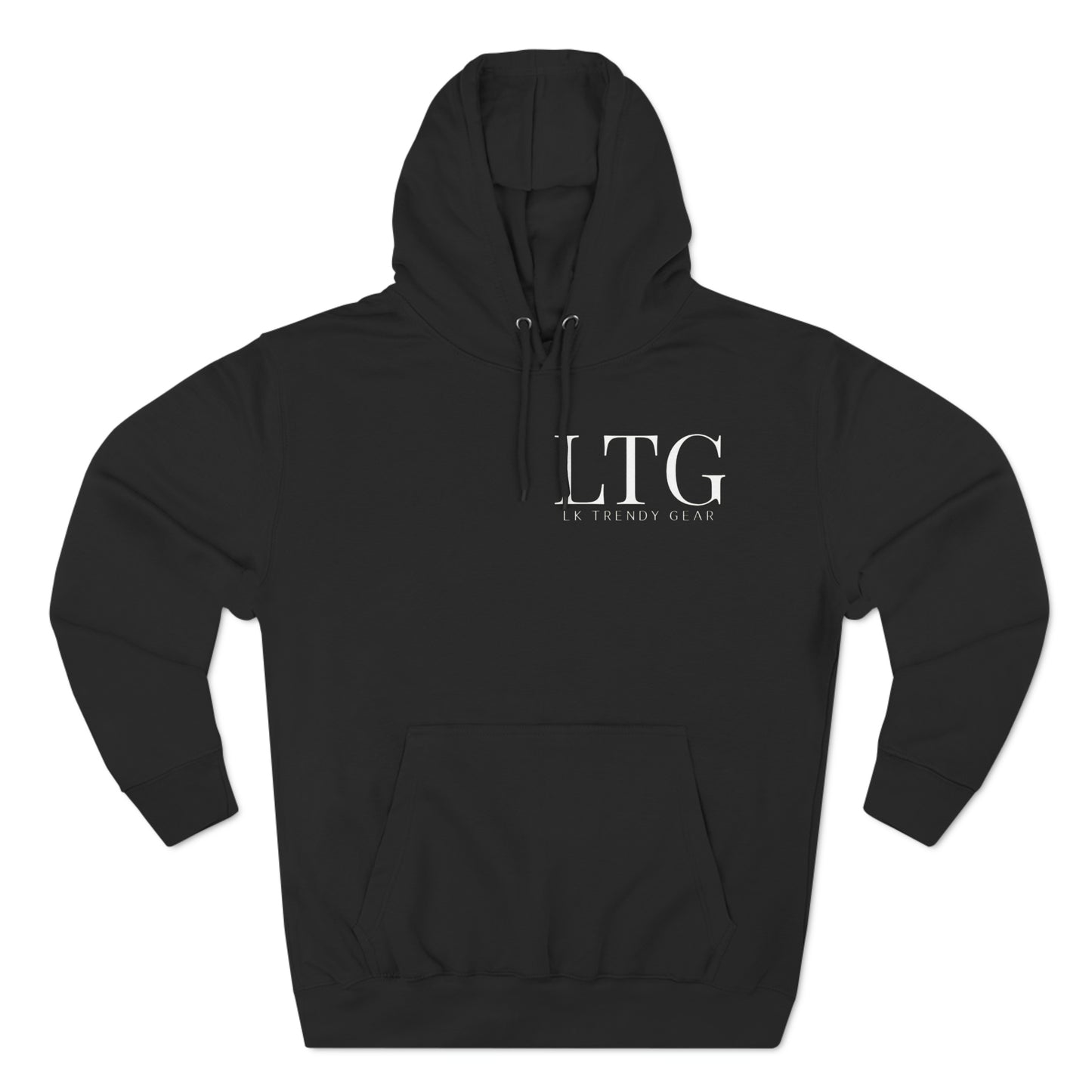 LK trendy Three-Panel Fleece Hoodie with small chest logo