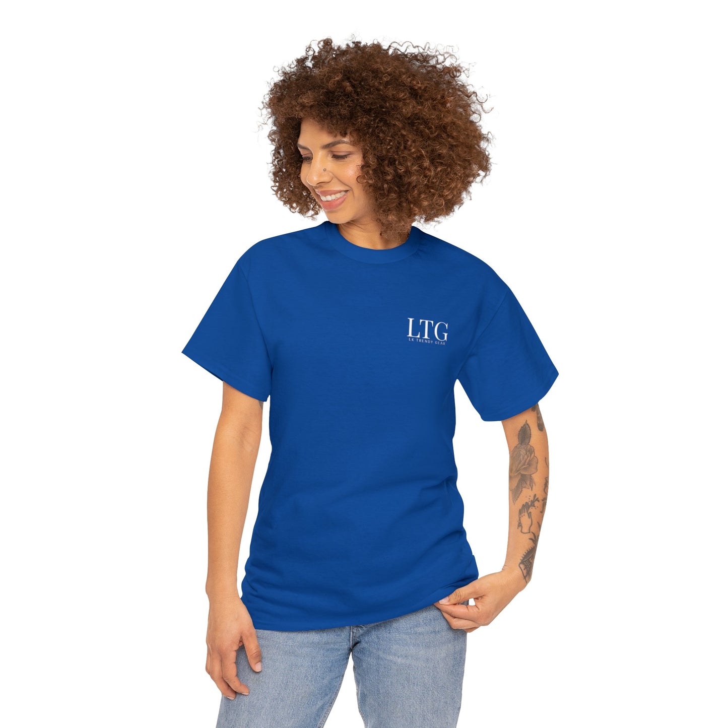 LK Trendy Unisex Heavy Cotton Tee with small logo